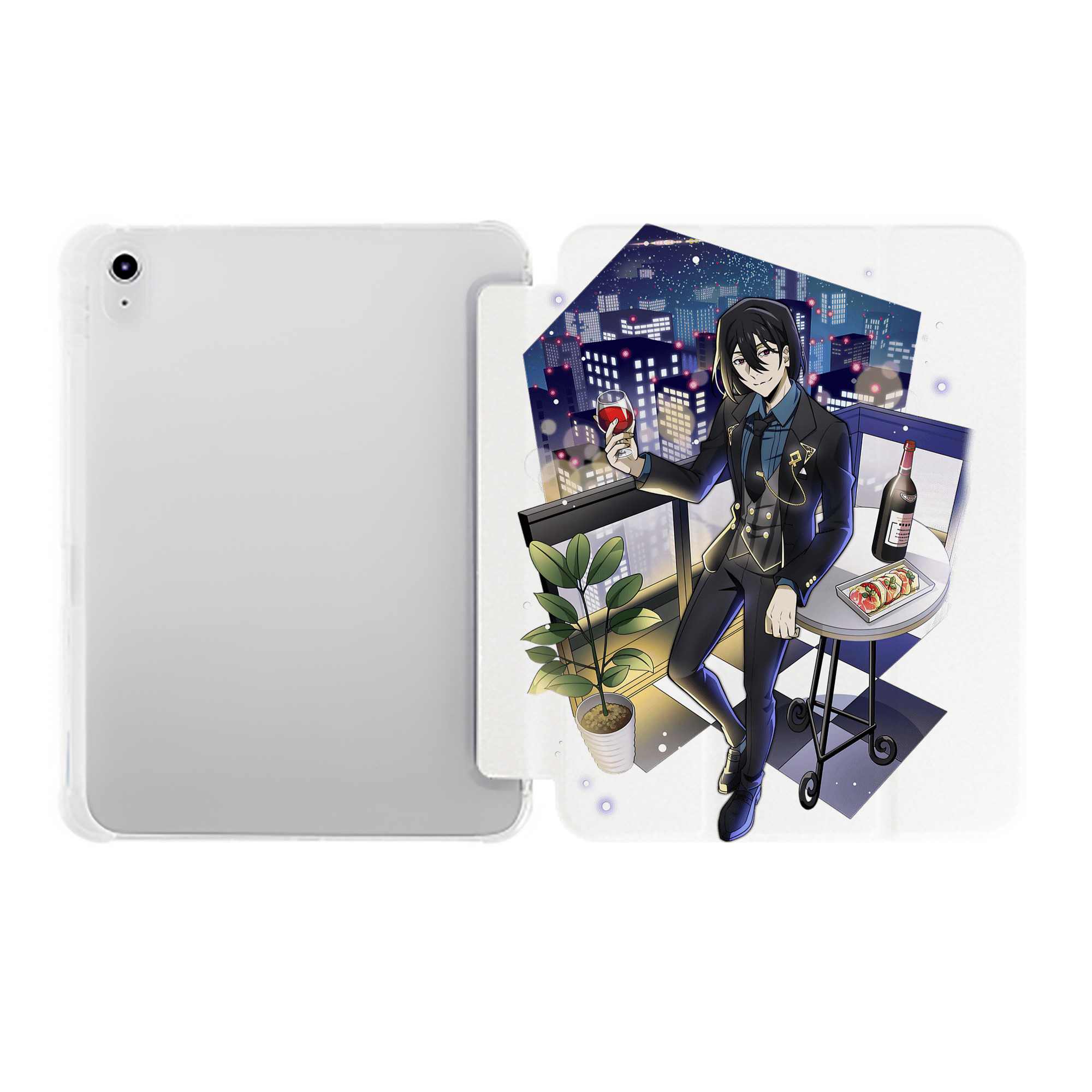 （画像用） 文豪ストレイドッグス Bungo Stray Dogs IPad ケース ペン収納付き 三つ折りスタンド PUレザー×シリコン 対応機種9.5/10.5/10.9インチ
